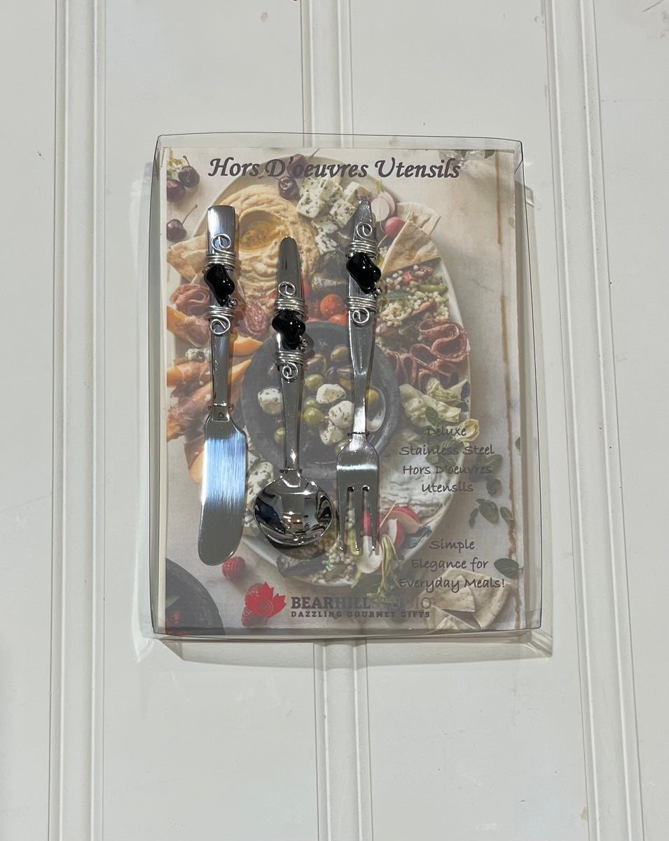 Hors D'oeuvres Utensils Trio Set Meddling in Metal
