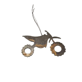 Dirt Bike  - Rusted Metal Ornament