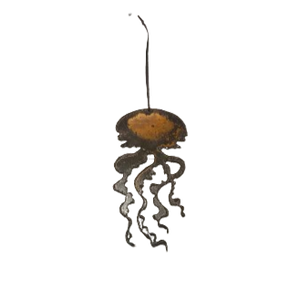 Jellyfish - Rusted Metal Ornament
