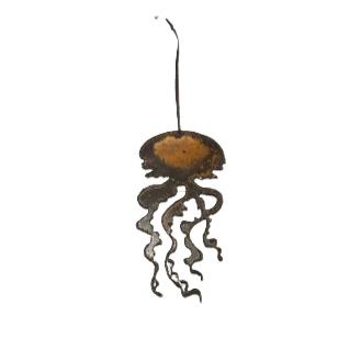Jellyfish - Rusted Metal Ornament