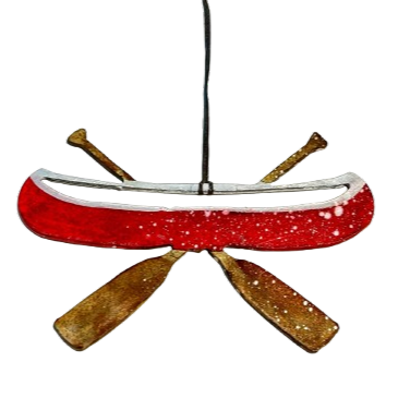 Canoe  - Hand Painted Ornament