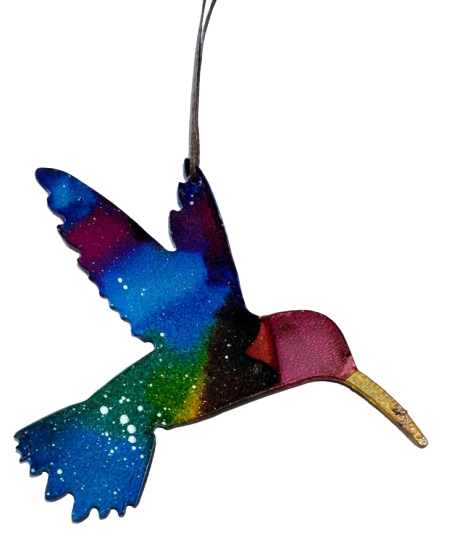Hummingbird - Hand Painted Ornament