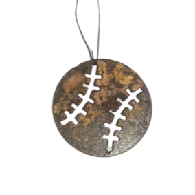 Baseball - Rusted Metal Ornament