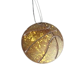 Basketball - Rusted Metal Ornament