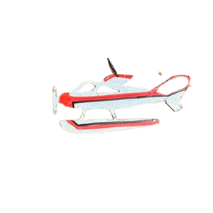 Airplane - Hand Painted Ornament