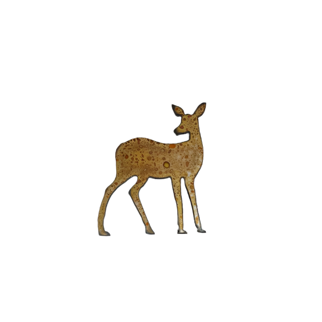 Deer - Rusted Metal Ornament