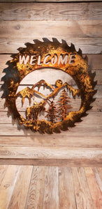 Moose Welcome Sign Blade 23"