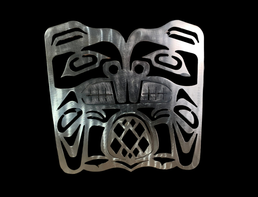 Beaver Brushed Steel First Nations Design