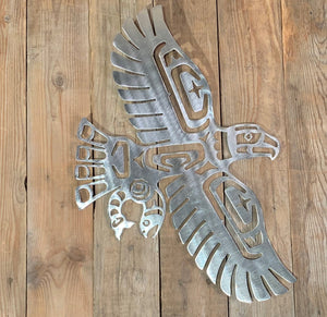 Eagle Brushed Steel First Nations Design