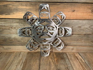 Sun Brushed Steel First Nations Design