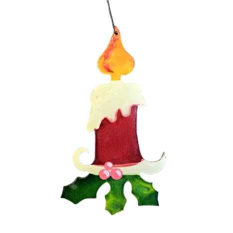 Candle - Hand Painted Ornament