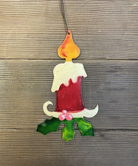 Candle - Hand Painted Ornament