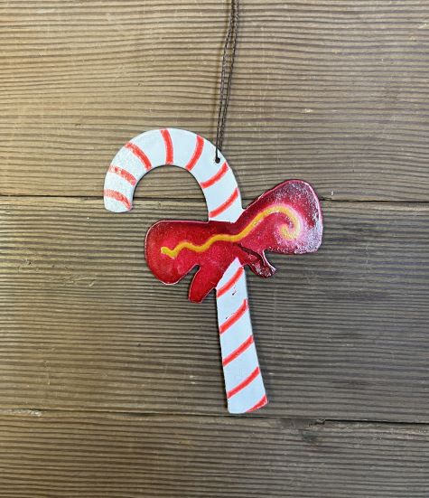 Candy Cane - Hand Painted Ornament