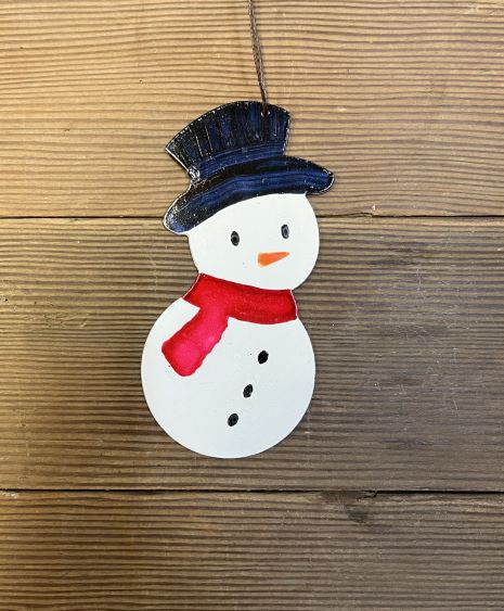 Snowman - Hand Painted Ornament