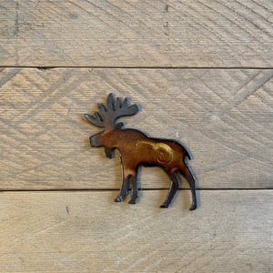 Moose Hand Painted Magnet