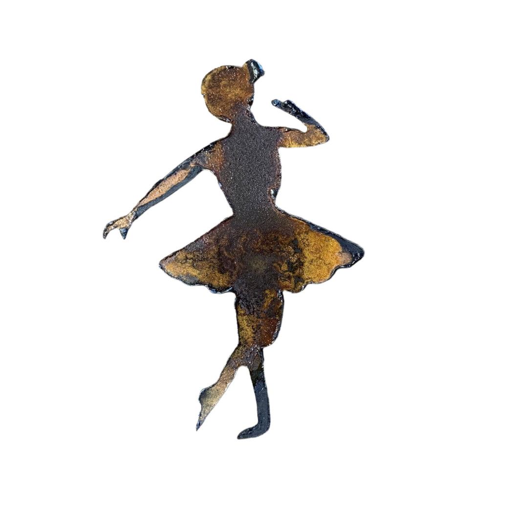 Ballerina - Rusted Metal Ornament
