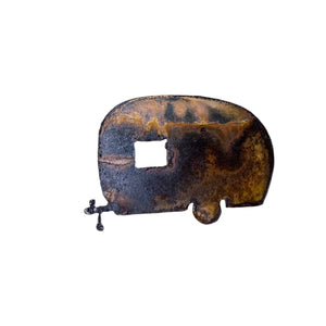 Camper - Rusted Metal Ornament