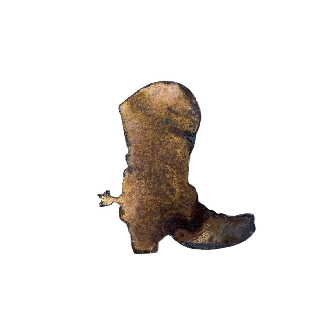 Cowboy Boot - Rusted Metal Ornament