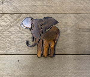 Elephant - Rusted Metal Ornament