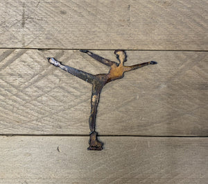 Figure Skater - Rusted Metal Ornament