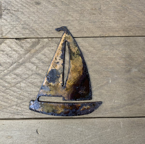 Sailboat - Rusted Metal Ornament