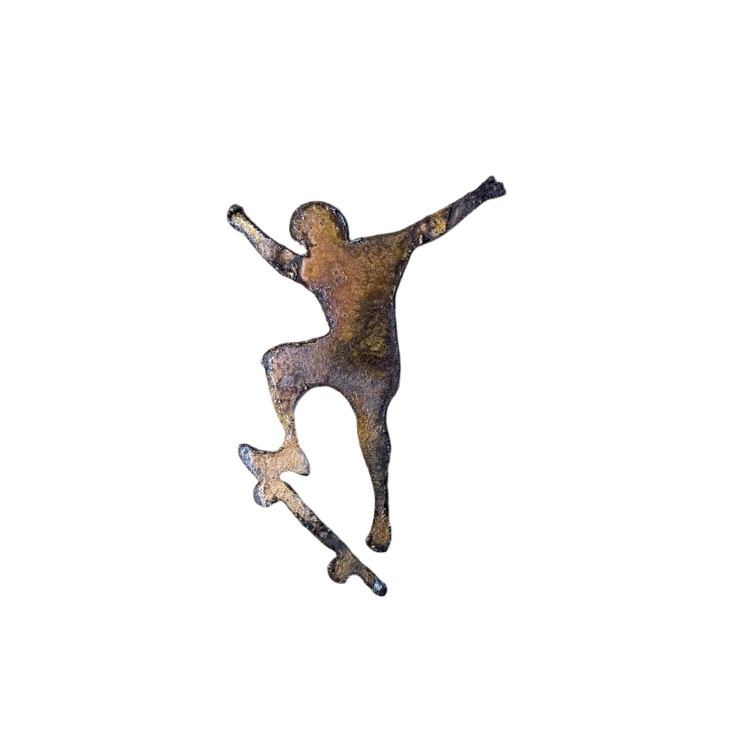 Skateboarder - Rusted Metal Ornament
