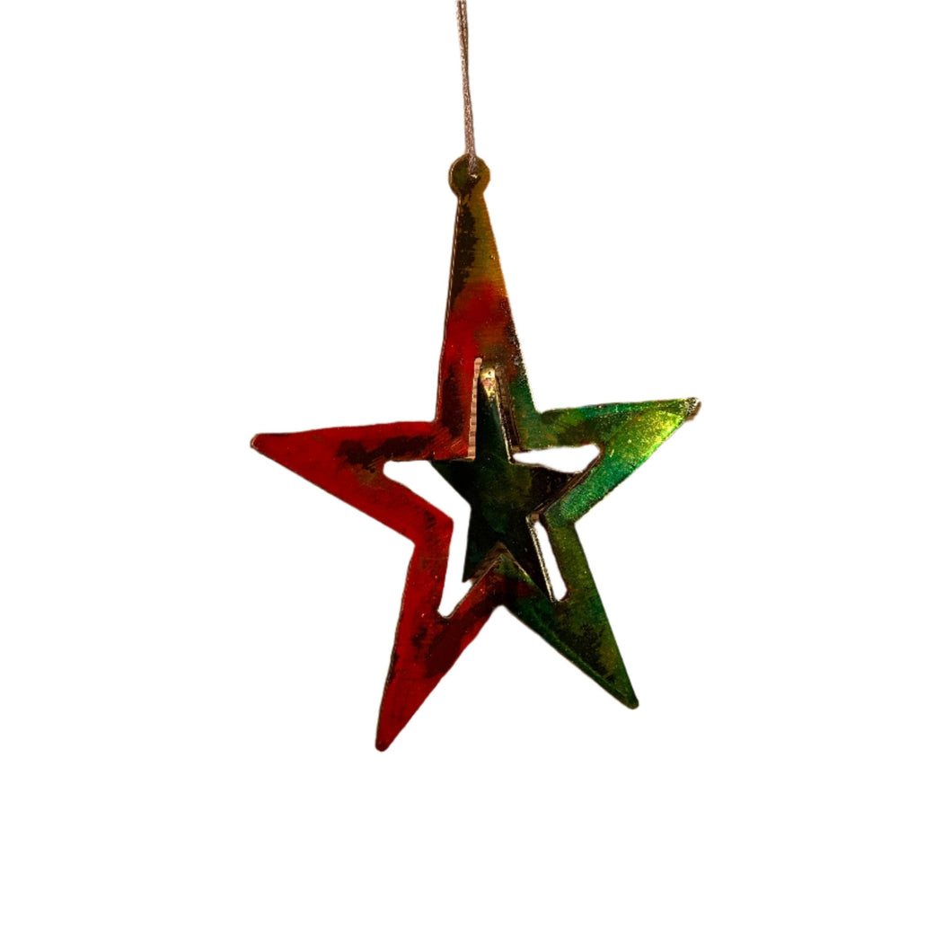 Double Star - Hand Painted Ornament