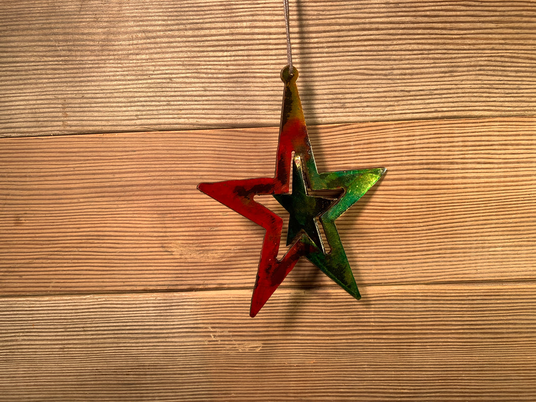 Double Star - Hand Painted Ornament