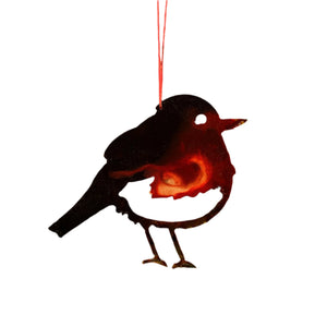 Winter Bird Red - Hand Painted Ornament