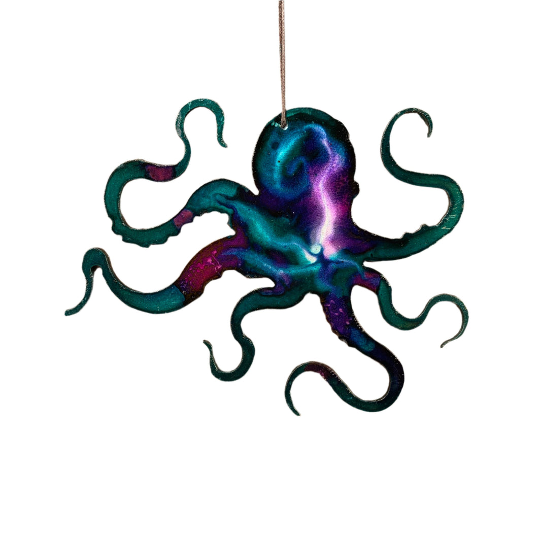 Octopus Blue blend  - Hand Painted Ornament