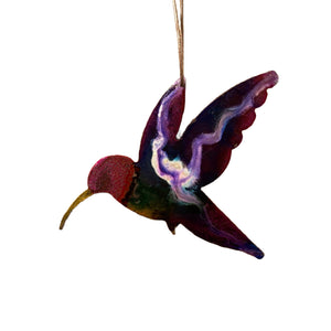 Hummingbird - Hand Painted Ornament