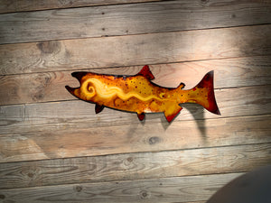 Fish Hand Painted Display Piece - Yellow Blend