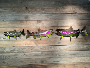 Fish Hand Painted Display Piece - Grey Blend