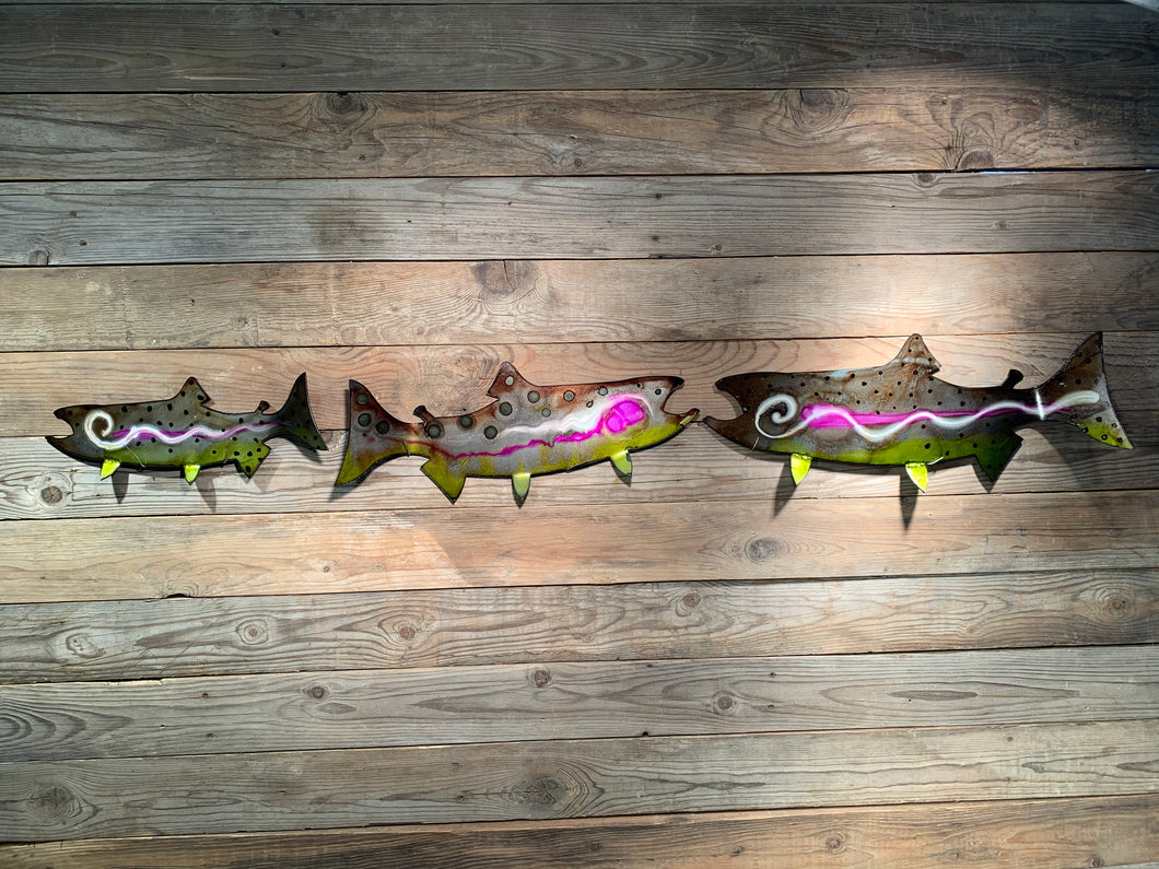 Fish Hand Painted Display Piece - Grey Blend