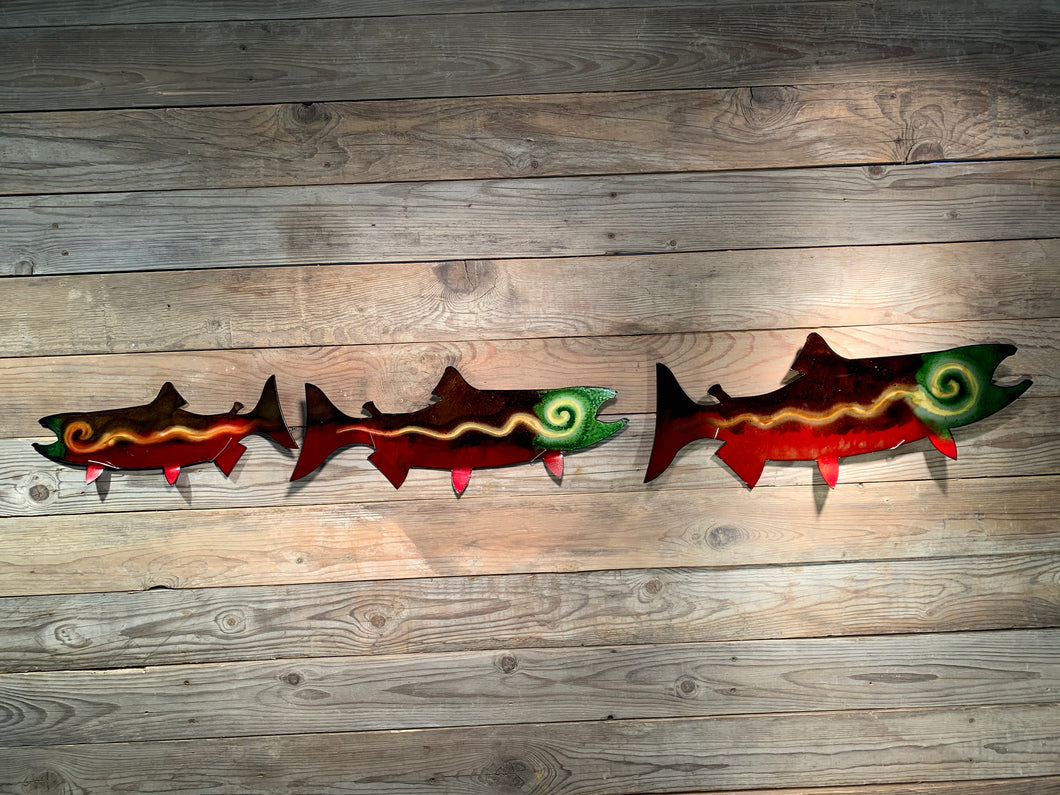 Fish Hand Painted Display Piece - Red Blend