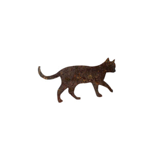 Cat - Rusted Metal Ornament