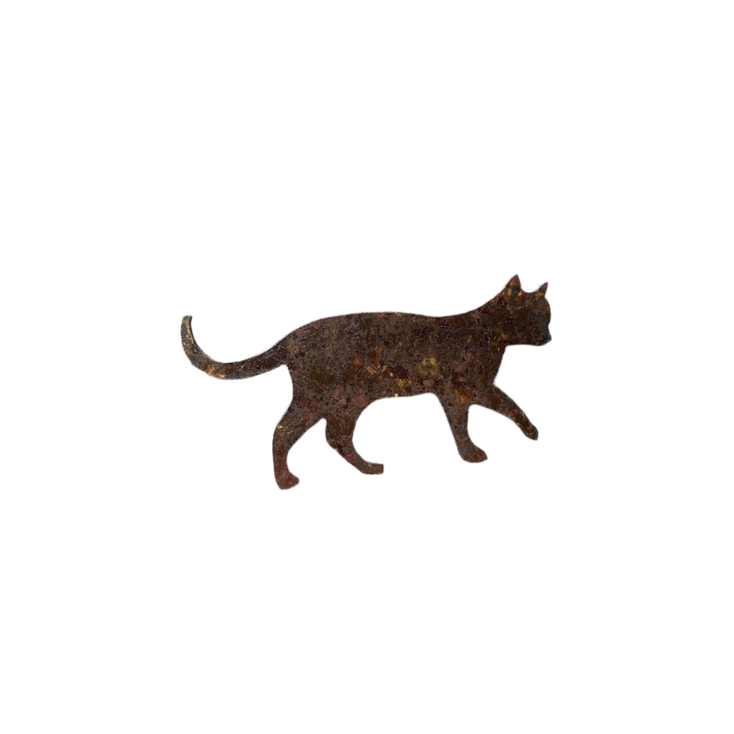 Cat - Rusted Metal Ornament