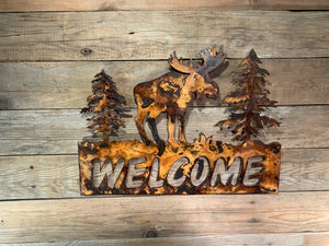 Welcome Sign Moose