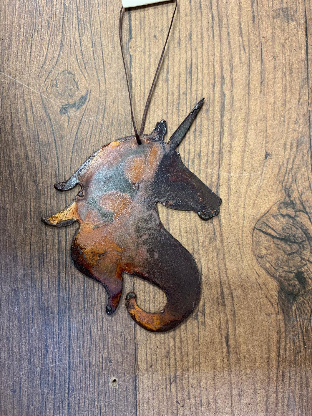 Unicorn - Rusted Metal Ornament