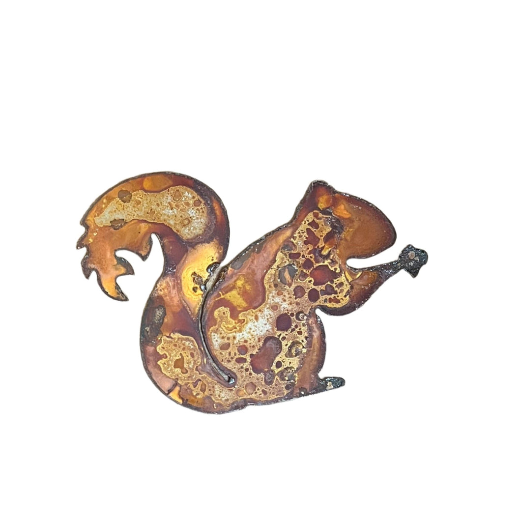Squirrel - Rusted Metal Ornament
