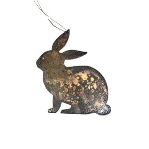 Bunny - Rusted Metal Ornament