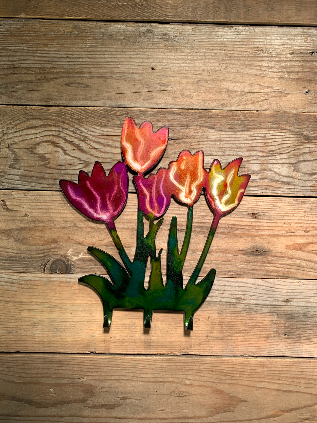 Tulips Hand Painted Wall Hook
